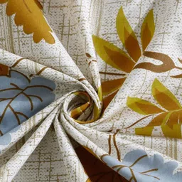 KLOTTHE Cream Floral Cotton Single Bedsheets image 5