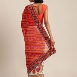 DIVASTRI Bandhani Embroidered Pure Georgette Bandhani Saree image 5