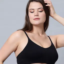 In Care Pack Of 2 Full Coverage Non Padded Cotton Workout Bra image 3