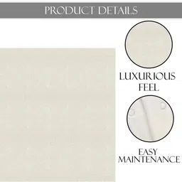 Kuber Industries Cream 3 Pieces Cotton Window Curtains image 2