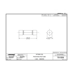 Mersen 15A 1000V DC Fuse - HP10M15 (Pack of 5) image 5