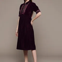 aarke Ritu Kumar Floral Embroidered A-Line Midi Dress image 3