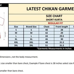 latest chikan Men's Cotton Blend Regular Textured Short Kurta Half Sleeves - Casual Ethnic Wear image 3