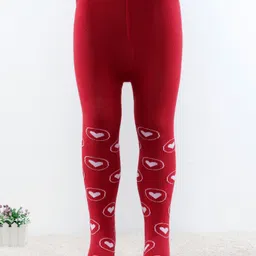 cute walk by babyhug Cutewalk by Babyhug Anti Bacterial Footed Tights Heart Design - Red-picture-28