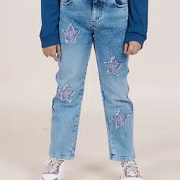 Kiddopanti Denim Solid Jeans - Blue-picture-13