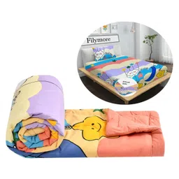 Filymore Good Night Elastic Fitted bedsheet for Single Bed 240 TC Made with Pure Microfiber 1 bedsheet and 1 Pillow Covers (Colour-Beige)-image-83