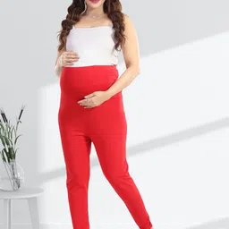 MomsBae Mid-Rise Churidar-Length Maternity Leggings-picture-27