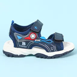 Cute Walk by Babyhug Velcro Closure Sandals With Applique- Navy Blue image 4