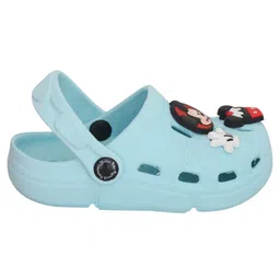 Yellow Bee Disney Mickey & Friends Featuring Character Applique Detailed With Slingback Perforated Clogs - Light Blue image 5