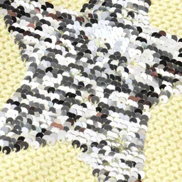 Babyhug Knit Full Sleeves Pullover Sweater with Sequinned Star Design - Yellow image 5