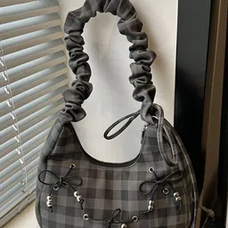StyleCast x Revolte Checked Shoulder Bag-image-52