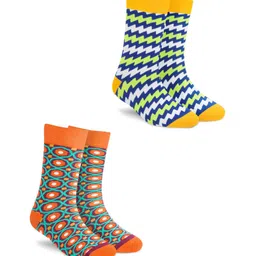 Dynamocks Unisex Pack of 6 Patterned Calf-Length Socks image 3