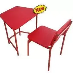 Alkosign ASTDC MDF Board Trapezium Chair And Desk Blue image 1