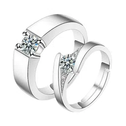 Ringzinnie Set Of 2 Stone-Studded Adjustable Finger Rings image 1