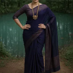 Moda Rapido Woven Design Zari Silk Blend Handloom Banarasi Saree-picture-30