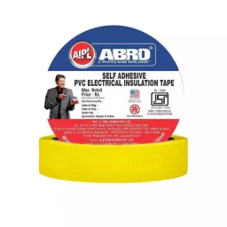 ABRO PVC Insulation Tape Yellow 17 mm x 15 m, PV-A20-17X15-480-YLW (Pack of 480)-picture-26