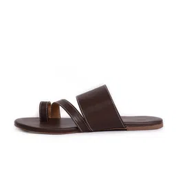 Saagah Women Striped Open Toe Flats image 2