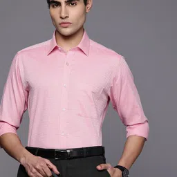 Raymond Pure Cotton Checked Slim Fit Formal Shirt-image-77