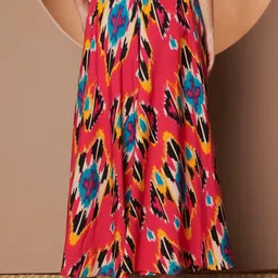 ZWERLON Women Printed Relaxed Flared Wrinkle Free Trousers image 3