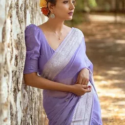 CANIZZARO Woven Design Zari Silk Blend Banarasi Saree image 2