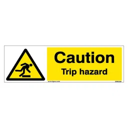 SUNSIGNS  Caution Trip Hazard Signages Size 600x200 mm HP Print + Vinyl, SN0200-image-48