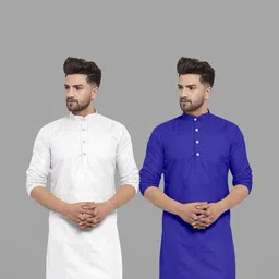 VS MALL Men Blue Kurtas-picture-39