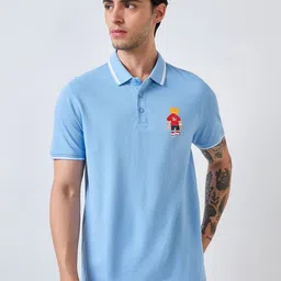 SPYKAR Men Polo Collar Solid Cotton Slim Fit T-shirt-picture-24