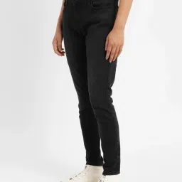 levi's Women's 710 Black Skinny Fit Mid Rise Jeans image 4