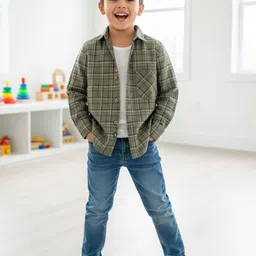 Tiny Toonzzz Boys Standard Tartan Checks Checked Casual Shirt image 1