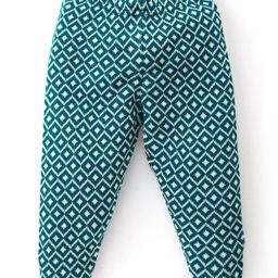 Babyhug 100% Acrylic Knit Full Length Fleece Woollen Pant with Argyle Design - Green-image-39