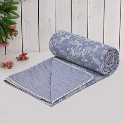 RRC Super Soft Cotton Reversible Dohar For Single Bed  - Grey-picture-29