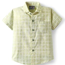 Dapper Dudes Half Sleeves Checked Shirt - Pista-picture-39