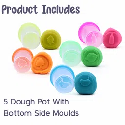 Aditi Toys Creative Dough Refill Pack - Set of 5 Multicolor Dough Packs for Kids' Craft and Creativity image 2