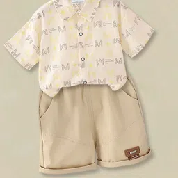 FOREVER FRIDAY Boys Printed Short Sleeves Pure Cotton Shirt With Shorts-picture-10