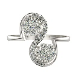 VALANOVA 18KT White Gold Diamond Studded Ring- 0.36 gm-picture-19