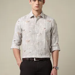 Arrow Men 1851 Tailored Fit Abstract Printed Spread Collar Casual Shirt image 5