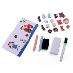 NEGOCIO Wooden Toy Magnetic Dry Erase Board Puzzles 100 Pieces Games, Satu Brown Double Face Jigsaw& Drawing Easel Chalkboard Popular Educational Learning Toys - PACK OF 1 - COLOR MAY VARY image 5