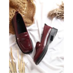 Yoho Women Maroon Stella 002 Slip On Loafers-picture-46