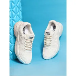 North Star Women Off White Lace-Ups Sneakers-image-80