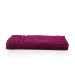 Welspun 100% Cotton 380 GSM Quick Dry Super Soft Unisex Magenta Towel-picture-29