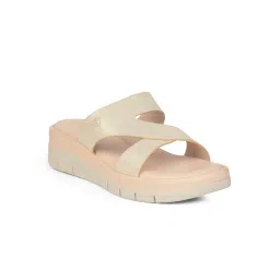 Bata Comfit Women Casual Beige Slip-On Sandals-image-7
