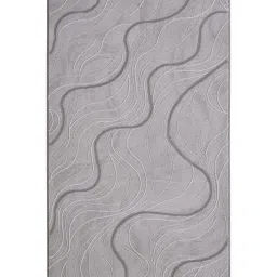 OBSESSIONS Stripes Polyester Runner, 2x5 Feet Grey image 2