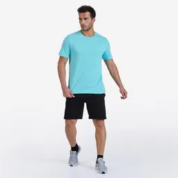 domyos Men's Short-Sleeved Crew-Neck Fitness T-Shirt - Blue Green image 1