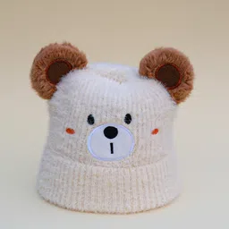 DukieKooky Unisex Kids Embroidered Woollen Beanie-picture-23