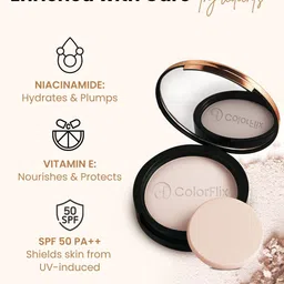 COLORFLIX AirBrush Matte Finish Compact Powder SPF 30 With Vitamin C - 9 g - Peach Pink image 4