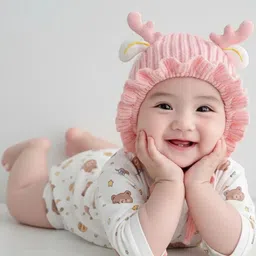 REFFER Kids Self Design Woollen Beanie image 4