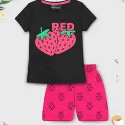 YK X Trampoline Girls Pack Of 2 Graphic Printed T-Shirts With Shorts image 5