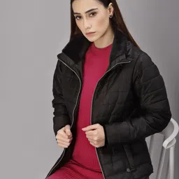 Gipsy Women Colourblocked Synthetic Crop Sporty Jacket-image-30