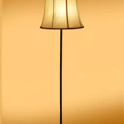 Devansh Off White & Black Frustum Wooden Floor Lamp image 4