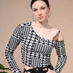 BAESD Tie and Dye Print One Shoulder Crop Top image 1